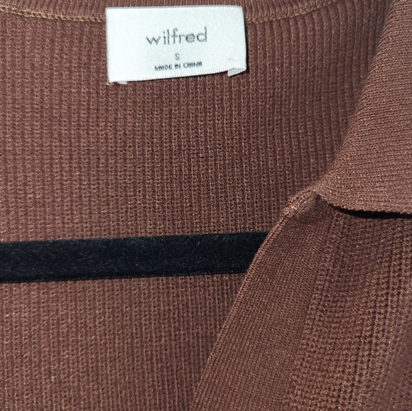 New Aritzia Wilfred Cove Knit Dress in Cognac in Size Small - Picture 3 of 4